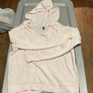 pink hoodie